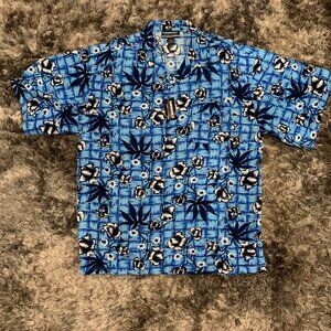 YAGO AUTHENTIC PRODUCTS blue Hawaiian/Aloha Print BIG MEN'S 5XL -NWT-